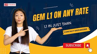 GEM L1 TRICK I GEM L1 COMPLETE PROCESS I how to l1 in gem [upl. by Frederick]