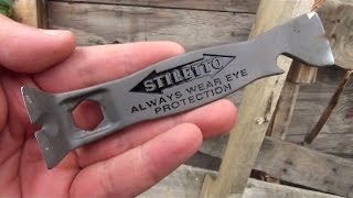 Titanium Pry Tool Stiletto FB5 Flatbar Urban Survival [upl. by Joeann241]