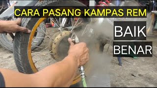 cara pasang kampas rem belakang Megapro [upl. by Volnak]