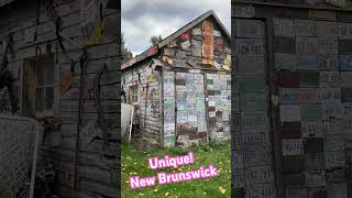 Folksy shed in New Brunswick  Shediac barn shed shediac newbrunswick art folkart cars cool [upl. by Worrad60]