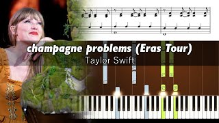 Taylor Swift  champagne problems Live at Eras Tour  Accurate Piano Tutorial with Sheet Music [upl. by Giliana]