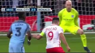 Falcao Garcia  Doblete En Champions League  Monaco vs Manchester City  Falcao is back [upl. by Naitirb]