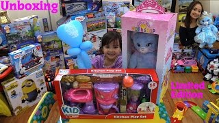 Cute Toys for Little Girls Cooking Kitchen Play Set and Build A Bear Cinderella Limited Edition [upl. by Pelag]