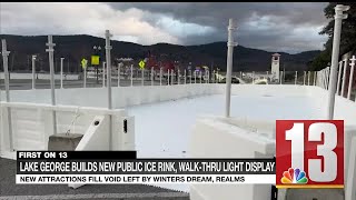 Lake George builds public ice rink light display [upl. by Bagley624]