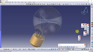 Bulb CAD Model  CATIA V5 Tutorial  Surface Design  cadguruji [upl. by Ycinuq]