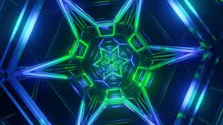 Abstract Background Video 4k Blue Green Metallic Wireframe VJ LOOP NEON SciFi Calm Screensaver [upl. by Daht]