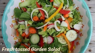 Fresh Tossed Garden Salad  Hand Chopped [upl. by Einwahs]