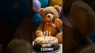 Happy Birthday Song Teddy happybirthdaysong animatedgreetings happybirthdaytoyou [upl. by Tyrus]