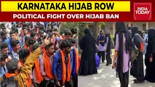 Big Political Fight Over Karnatka Hijab Ban As Politicians Across India Wade Into The Issue [upl. by Ellahcim]