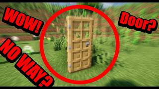 PLACING BROWN DOORS IN MINECRAFT [upl. by Ahseila43]