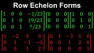 Row Echelon Forms  Linear Algebra [upl. by Urina]