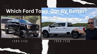 Which FORD Tows Our RV Better ford fordf250 tremor fordf150 intech rv rvlifestyle vanlife [upl. by Serle]