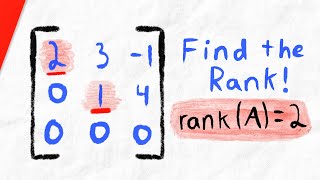 How to Find the Rank of a Matrix with echelon form  Linear Algebra [upl. by Wertz154]