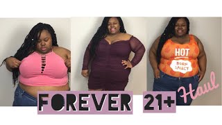 Forever 21 Plus Size Haul 2018  GiCurls [upl. by Aneehta]