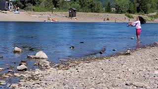 cairine fishing at Jackson dam grand teton aug 2020 [upl. by Lleynad891]