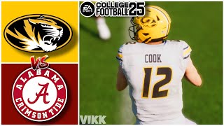 21 Missouri vs 15 Alabama Week 9 Simulation CFB 25 PS5 [upl. by Nicram511]