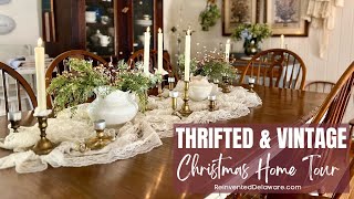 Thirfted and Vintage Christmas Home Tour [upl. by Onaicram]