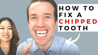 How To Fix A Chipped Tooth  Drs Christine and Nate [upl. by Ilojne]