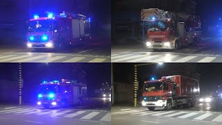 RAMPENOEFENING Brandweer Hemiksem  Niel  Boom en willebroek met spoed naar brand sjatoo [upl. by Jollanta732]