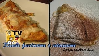 Crêpe salate e dolci ai funghi e alla Nutella [upl. by Ezara]