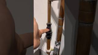 How to fix a dripping tundish on hot water system asmr subscribe diy howto plumbing tools [upl. by Atnahsa]