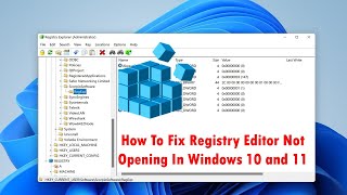 How To Fix Registry Editor Not Opening In Windows 10 and 11 [upl. by Noe689]