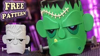 How to Make a Retro Style Frankenstein Mask out of Foam Easy DIY Tutorial with Free Templates [upl. by Innoj308]