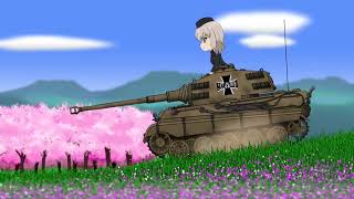 erika song march  grils und panzer animation [upl. by Dove386]