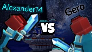 BGTuber Fight 😯 Gero VS Alexander14 in BedWars 😎 Blockman GO PART 1 [upl. by Waynant179]