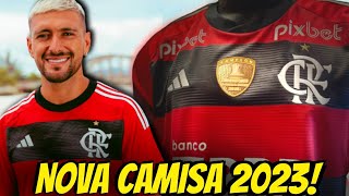 CONHEÃ‡A A NOVA CAMISA DO FLAMENGO 2023 VEJA TODOS OS DETALHES DO NOVO MANTO [upl. by Amisoc]