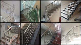 Latest Steel Railing Design For Stairs  Latest Staircase Railing Design [upl. by Nodnal]