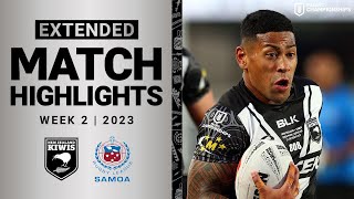 New Zealand v Samoa  Extended Highlights  Pacific Championships 2023  NRL [upl. by Ulberto311]