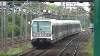 MI79 livrée Stif  Départ de la gare de Sevran Livry sur la ligne B du RER [upl. by Lenna574]