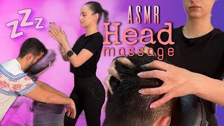 Relaxing ASMR Chair Massage  ASMR Head Scalp Neck and Back Massage [upl. by Llerrehc]