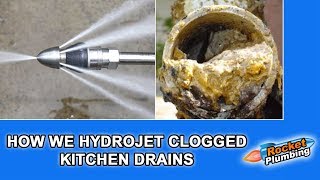 Plumber Explains How Hydrojetting Destroys Clogs Even Clogged Kitchen Drains [upl. by Broderic113]