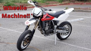 Husqvarna 510 SMR  Supermoto Ride and Review [upl. by Ettenoitna548]