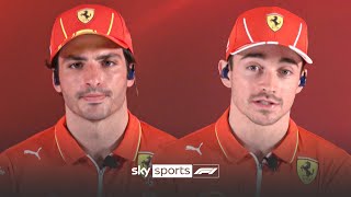 Charles Leclerc and Carlos Sainz REACT to Lewis Hamiltons Ferrari move 🔴🐎 [upl. by Nesto]