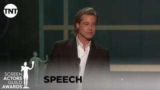 Brad Pitt Award Acceptance Speech  26th Annual SAG Awards  TNT [upl. by Adiehsar]