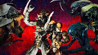 PREDATOR VS ALIEN COMPLETE【STOP MOTION】【HOT TOYS 】 [upl. by Elsie]