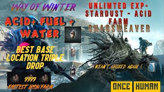 BEST BASE LOCATION  FASTEST IRON ORE FARM  UNLIMITED EXP ACID STARDUST ONCE HUMAN WAY OF WINTER [upl. by Irah]