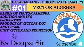 VECTOR ALGEBRADOT AND CROSS PRODUCT by Ks Deopa Sir UTTARAKHAND LT grade maths [upl. by Almeta]