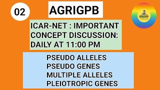 ICAR NET  Important Concept Discussion  Pseudoalleles  Pseudogenes  Pleiotropism icarnet2024 [upl. by Meerek]