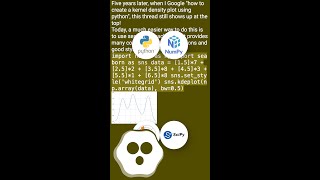 How to create a density plot in matplotlib shorts [upl. by Naitsirt]