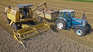 Time warp wheat harvest  Ford amp New Holland Clayson  60s 70s amp 80s classics [upl. by Philoo745]