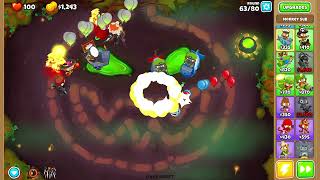 Bloons Tower Defense 6  Carved  Hard  Half Cash Alternate Bloons Rounds  No Lives Lost [upl. by Gaston811]