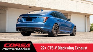 CORSA Performance Cadillac CT5V Black Wing Active Valve Exhaust System [upl. by Lowe]