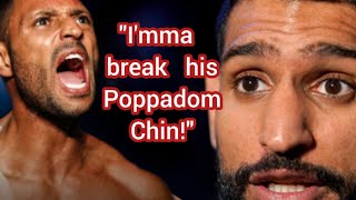 Kell Brook calls Amir Khan quotPoppadom Chinquot [upl. by Aivax765]