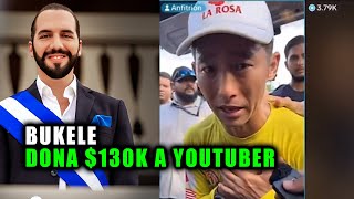 Nayib Bukele Dona 130 Mil Dólares a Youtuber que Recauda Fondos para Escuelas en Honduras [upl. by Weitman]