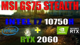 INTEL i7 10750H  RTX 2060  MSI GS75 STEALTH LAPTOP GAMING PERFORMANCE  7 PC GAMES TEST at 1080P [upl. by Elletnohs]