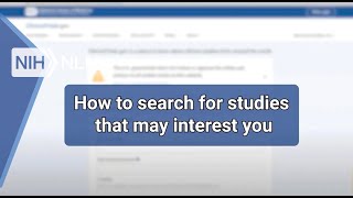 How to Search for Studies That May Interest You [upl. by Ivett299]